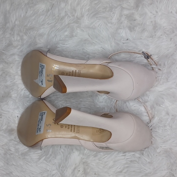 Schutz Kristy Nubuck & Clear Vinyl Ankle Strap Dress Sandals Size 7.5B NEW - Picture 7 of 11